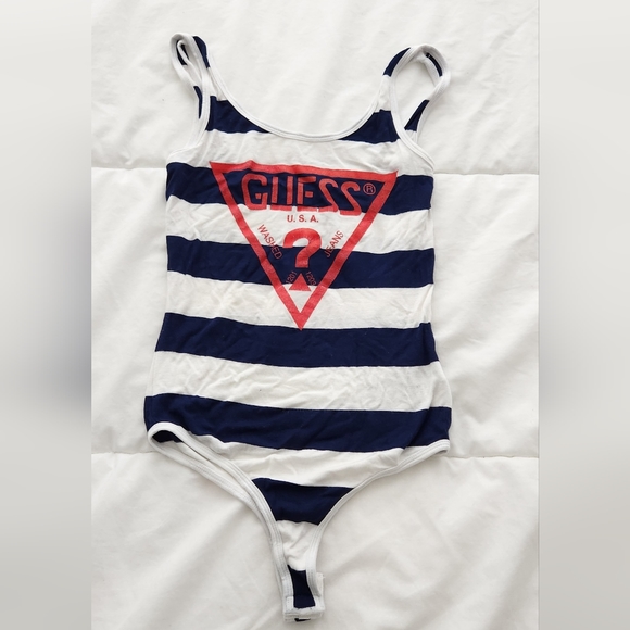 GUESS VINTAGE BODYSUIT SIZE XS - Picture 1 of 10